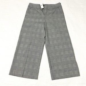 LOFT Houndstooth Wide Leg Crop Pants